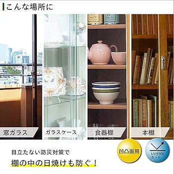 Amazon｜ニトムズ ガラス飛散防止シート 凹凸面用 UV99％カット